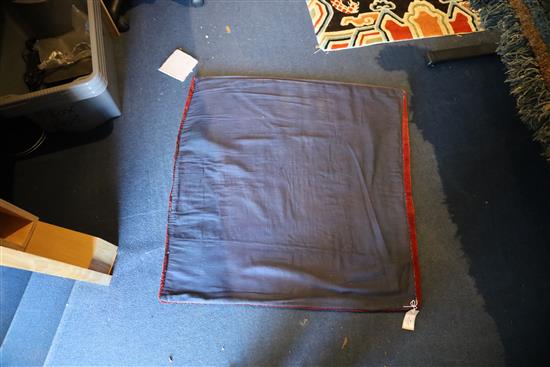 A Tibetan square sitting rug, late 19th/early 20th century, 80cm x 80cm